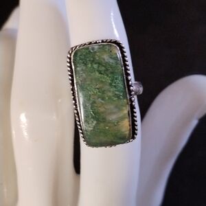 Artisan Moss Agate Ring